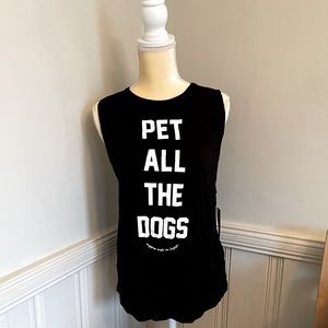 PET ALL THE DOGS TANK IN BLACK NEW TAGS SIZE LARGE